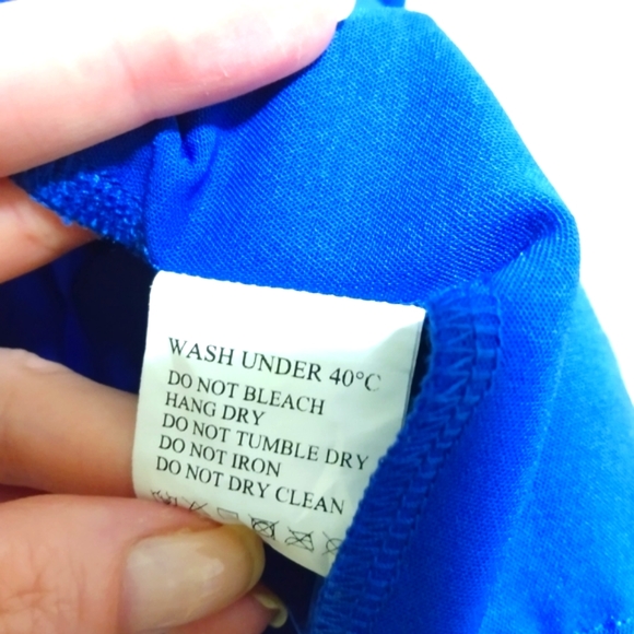 Very pretty blue flowy dress sz small - Picture 4 of 4